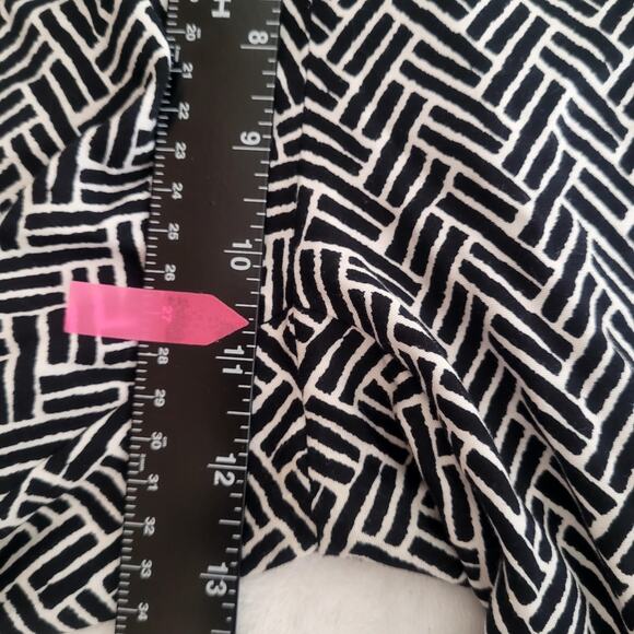 Tibi New York Sz 6 Black White Geometric Mixed Media Motif Tribal Joggers Pants - Picture 8 of 9